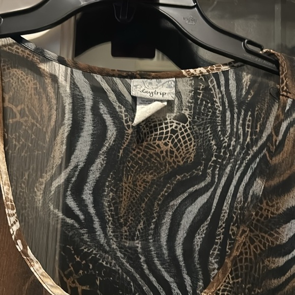 Animal print Sheer Blouse #085 - Picture 2 of 3